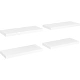 Maison Chic 4 kosi Stenske Police - Viseče police bele 60x23,5x3,8 cm MDF, (21793530) Cene