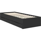  Krevetna konstrukcija Crna 75 x 190 cm Inženjersko Drvo | shoptok.hr