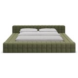 Makamii Zeleni tapecirani bračni krevet s podnicom 160x200 cm Akela – | shoptok.hr