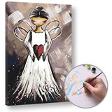 Artmie Slikanje po številkah ANGEL S SRCEM - Level Medium 60x40 cm | 60x40 cm - without frame | Shoptok.si