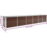  Povišena vrtna gredica od pocinčanog čelika 480x80x77 cm smeđa | shoptok.hr