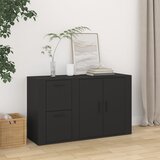 vidaXL Komoda črna 100x33x59,5 cm inženirski les Cene