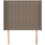  Vzglavje z ušesi taupe 93x16x118/128 cm blago | Shoptok.si