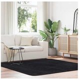 vidaXL Visoka košata preproga NAVARRA črna 200x200 cm poliester Cene