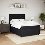  Krevet s oprugama i madracem crni 140 x 190 cm baršunasti | shoptok.hr