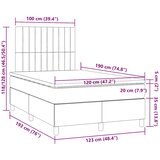  box spring s madracem LED crni 120 x 190 cm od tkanine | shoptok.hr