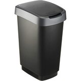 Rotho kanta za otpatke od reciklirane plastike u srebrno-crnoj boji 25 l twist - rotho Cijene