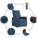  Električni masažni naslanjač modro blago | Shoptok.si