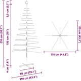vidaXL Leseno božično drevo z stojalom Rjava 210 cm Bambus | Shoptok.si