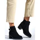 Shelvt Women's black ankle boots