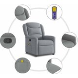  Masažni naslonjač od tkanine svjetlosivi | shoptok.hr