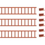  Zaštita od snijega za krov Crvena 300 x 2,5 x 20 cm Čelik | shoptok.hr