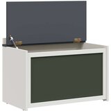 vidaXL Kutija za igračke s pohranom Siva i bijela 73 x 33 x 55 cm | shoptok.hr