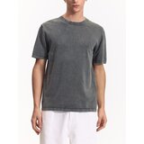 Reserved Pamučni džemper kratkih rukava - tamnosivo | shoptok.hr