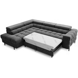 ELTAP Tamno siva baršunasti sklopiva/s prostorom za odlaganje kutna garnitura (s lijevim kutom/u obliku slova L) Ferucce – | shoptok.hr