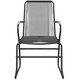  5-dijelni vrtni blagovaonski set od PVC ratana crni Crna Dužina stola 80 cm | Shoptok.si