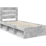  Okvir za krevet s uzglavljem Betonska siva 100 x 200 cm | shoptok.hr