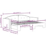  Izvlečna dnevna postelja temno siva 80x200 cm žamet, (20936822) | Shoptok.si