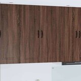 vidaXL Stenska kuhinjska omarica s polico Rjav hrast 80 x 31 x 100 cm | Shoptok.si
