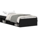 Maison Chic Postelja za odrasle - Posteljni Okvir brez vzmetnice črni hrast 75x190 cm, (22082070) | Shoptok.si