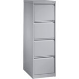 C+P Predalnik za obešalne mape ACURADO, 1 vrsta, 4 predali, aluminijasto bele barve | Shoptok.si