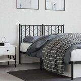 vidaXL Kovinsko posteljno vzglavje črno 120 cm | Shoptok.si