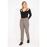 Şans Women's Large Size Mink Back Belt Elastic Detailed 5 Pocket Jeans cene