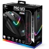 Spirit Of Gamer miška - PRO-M3 rgb (optična, 7200DPI, 8 gumbov, obtežena, sock kabel, črna) + podloga za miško | Shoptok.si