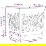 vidaXL Vremensko odporna jeklena konstrukcija Rjava 40 x 40 x 40 cm | Shoptok.si