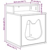 vidaXL Mačja hiša Oreh 42.5 x 40 x 52.5 cm Konstruiran les, (5000111155) | Shoptok.si