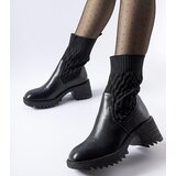 Gemre Black sock boots with Buckley embossing | ePonuda.com