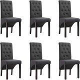 vidaXL Jedilni stoli 6 kosov temno sivo blago, (20699662) | Shoptok.si