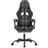  Vrtljiv gaming stol z oporo za noge črno in zeleno um. usnje, (20701465) | Shoptok.si
