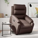 Maison Chic Naslanjač - Relax naslanjač s funkcijo vstajanja rjavo umetno usnje, (22042186) | Shoptok.si