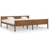 The Living Store Posteljni okvir trdna borovina medeno rjav 200x200 cm - Posteljni Okvir, (21531562) | Shoptok.si
