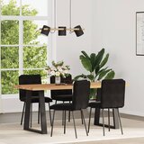 Maison Chic Jedilni stoli - Vzorci stoli 4 kosi črn žamet A684, (22032075) | Shoptok.si