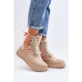 Boto Women's High Suede Sneakers Beige Eleamia | shoptok.hr