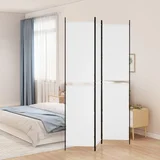 Paravan 3-delni bel 150x220 cm blago