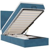 Maison Chic Otomanski Posteljni okvir - Enojna postelja - Postelja za odrasle z vzmetnicami moder 90x190cm žamet-J2026, (21772088) | Shoptok.si