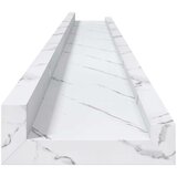  Stenska polica 2 pcs Beli marmor 100 x 9 x 3 cm Konstruiran les, (5000200845) | Shoptok.si