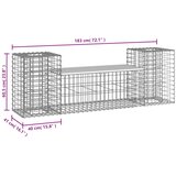  Vrtna klupa s gabionskim dizajnom 183x41x60,5 cm drvo duglazije | shoptok.hr