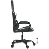  Masažni gaming stol črno in belo umetno usnje | Shoptok.si