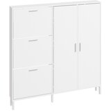 SoBuy Omarica za Čevlje Shranjevanje Bela 115.5x14.5x117cm FSR231-W, (5000486876) Cene