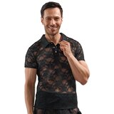 Svenjoyment Floral Lace Transparent Short Sleeves Shirt 2162148 Black 3XL Cene