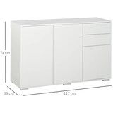  Komoda ladica 2 ladice push-click 117 cm x 36 cm x 74 cm bijela | shoptok.hr
