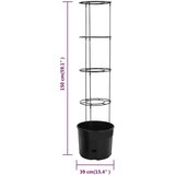 vidaXL Lonec za gojenje paradižnika Ø39x150 cm polipropilen | Shoptok.si