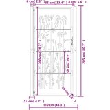  Vrtna vrata antracit boje 100x200 cm, dizajn od čelika i bambusa | shoptok.hr