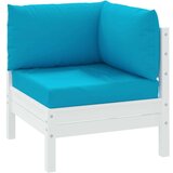  Blazine za kavč iz palet 3 kosi svetlo modro blago, (20657123) | Shoptok.si