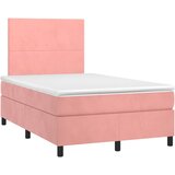 Box spring krevet s madracem ružičasti 120 x 200 cm baršunasti | shoptok.hr