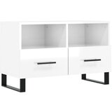 The Living Store TV omarica visok sijaj bela 80x36x50 cm inženirski les - TV Omarica, (21624910) | Shoptok.si